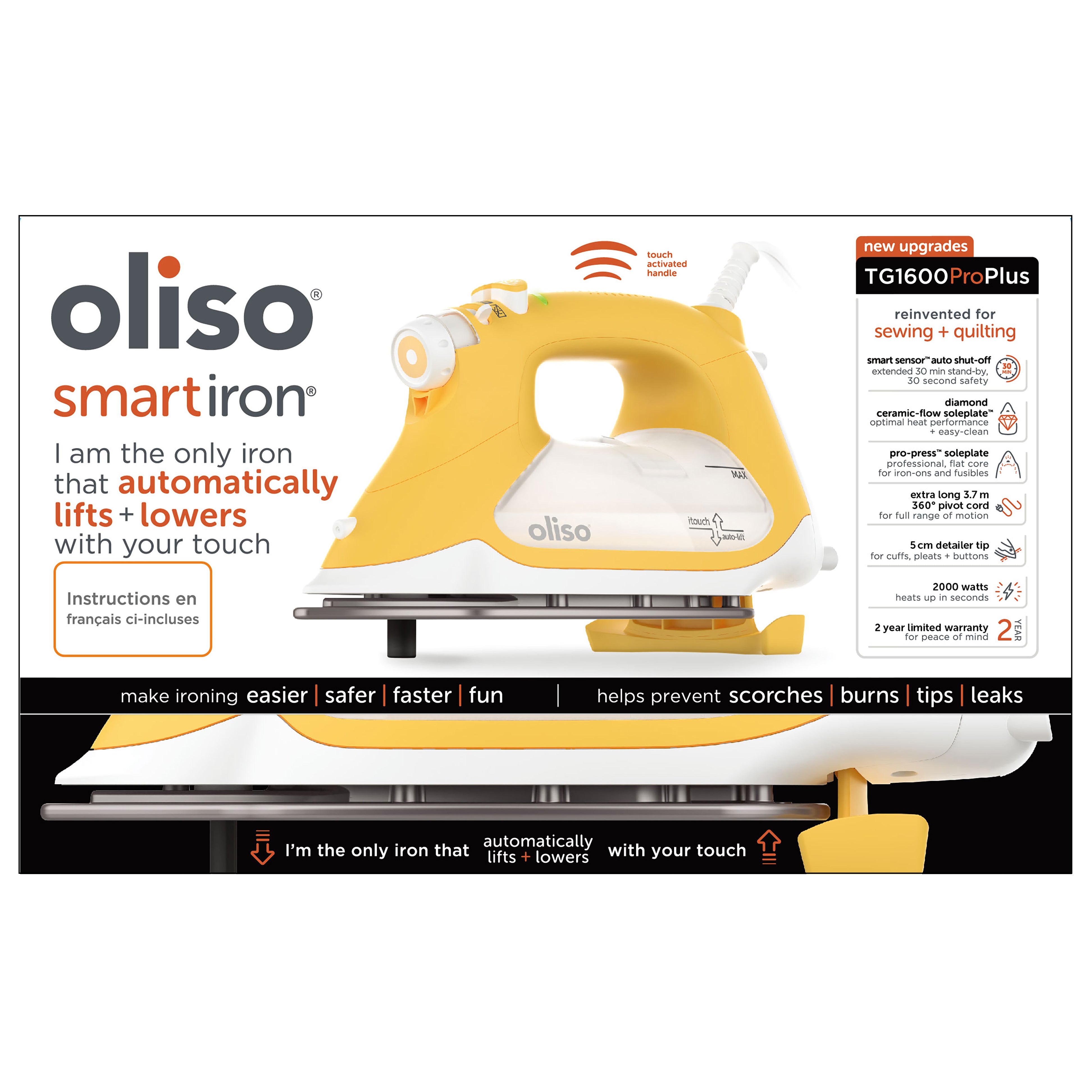 Oliso ProPlus Smart Iron from Jaycotts Sewing Supplies