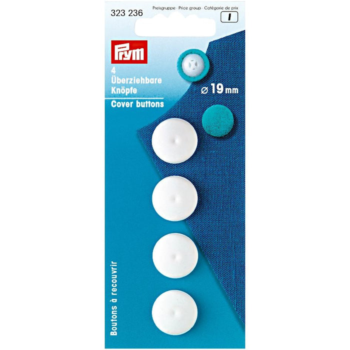 Prym plastic Cover Buttons from Jaycotts Sewing Supplies