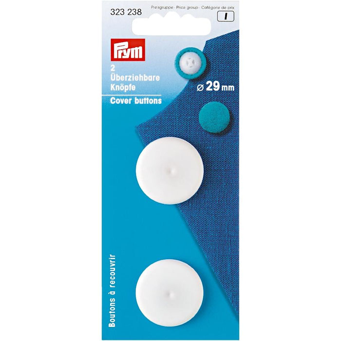 Prym plastic Cover Buttons from Jaycotts Sewing Supplies