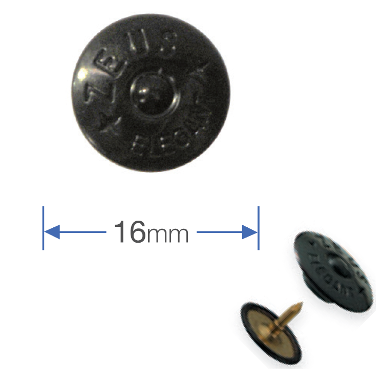 Detail view Prym 331111 Black Bachelor Buttons pack of 4 from Jaycotts Sewing Supplies