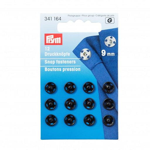 Prym Black Metal Press Studs, Sew on type from Jaycotts Sewing Supplies