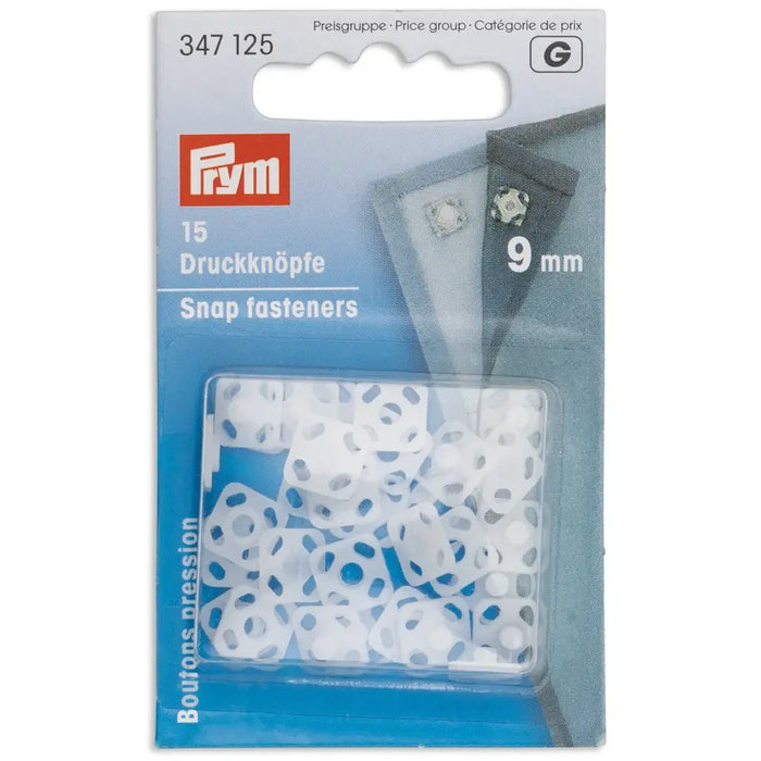 Prym Clear Plastic Press Studs, Sew-On Type from Jaycotts Sewing Supplies