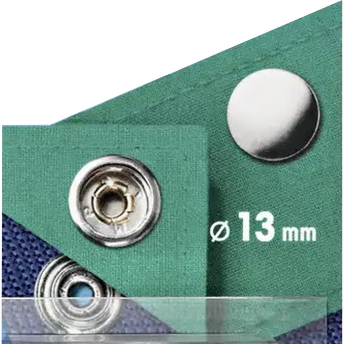 Prym 390501 pack of 10 Silver press fasteners 13mm Sport Mini from Jaycotts Sewing Supplies