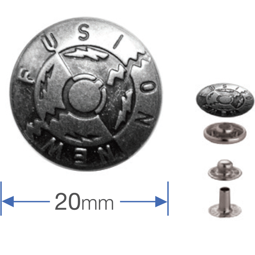 Component detail Prym 390513 Silver Press Studs - 20mm from Jaycotts Sewing Supplies