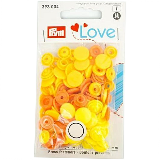 Prym Colour Snaps - Sunflower / Canary / Orange from Jaycotts Sewing Supplies