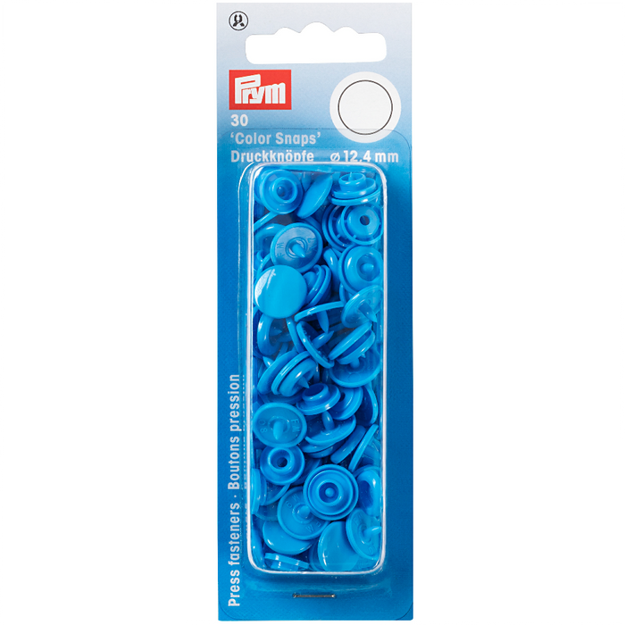 Prym Colour Snaps - Saxe Blue from Jaycotts Sewing Supplies