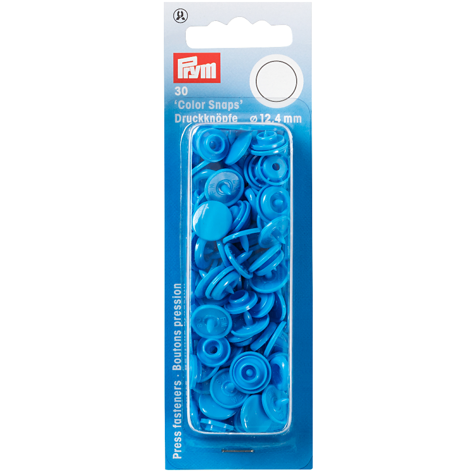 Prym Colour Snaps - Saxe Blue from Jaycotts Sewing Supplies