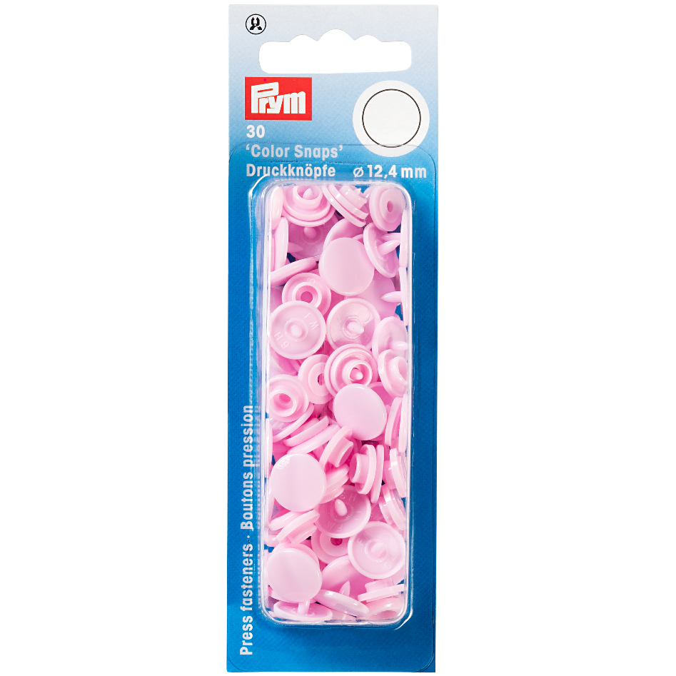 Prym Colour Snaps - Baby Pink from Jaycotts Sewing Supplies