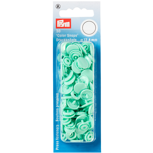 Prym Colour Snaps - Mint from Jaycotts Sewing Supplies