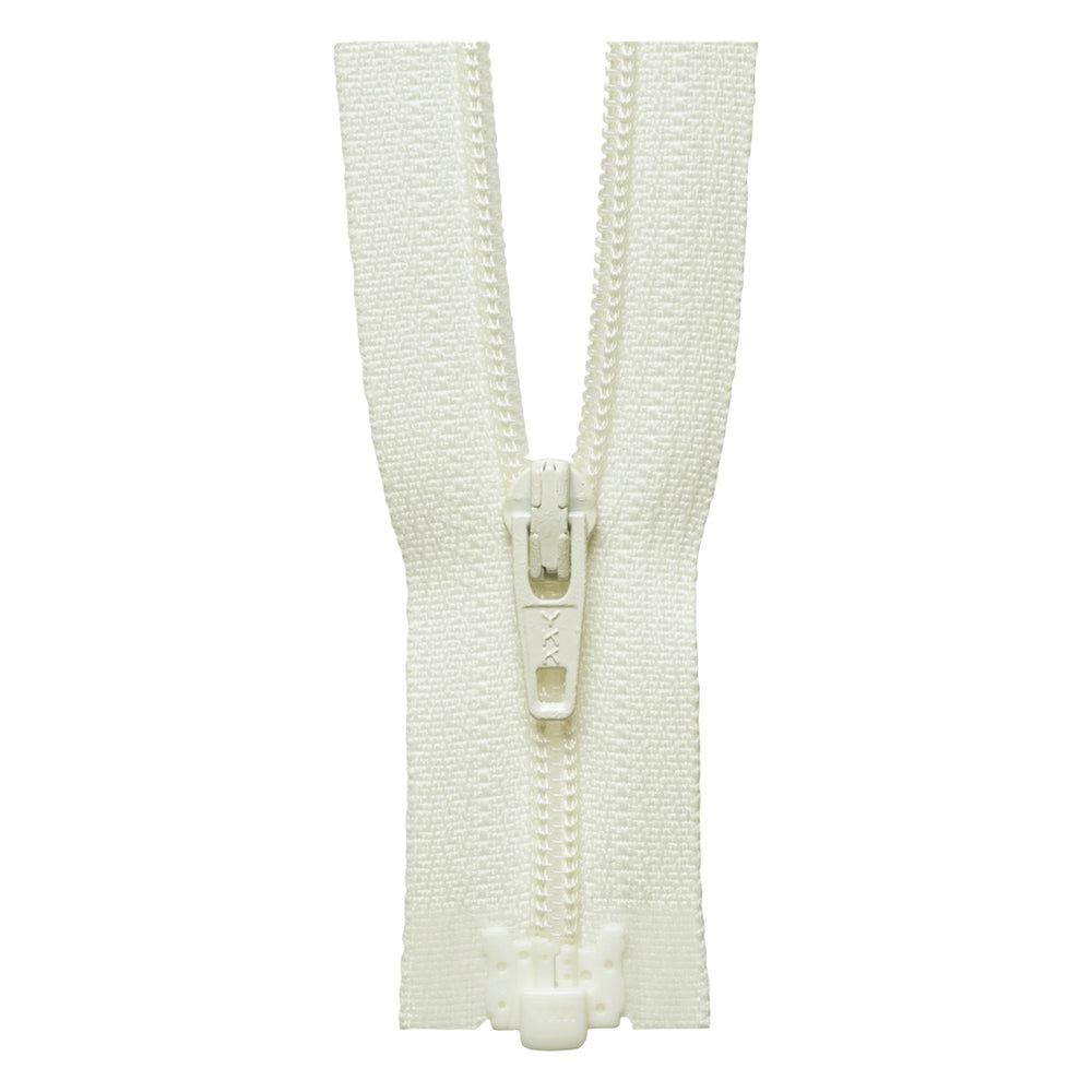 YKK Lightweight Open End Zip | Cream from Jaycotts Sewing Supplies