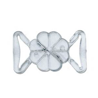 Bikini Clasps - Clover Leaf Shape (Transparent Plastic) from Jaycotts Sewing Supplies