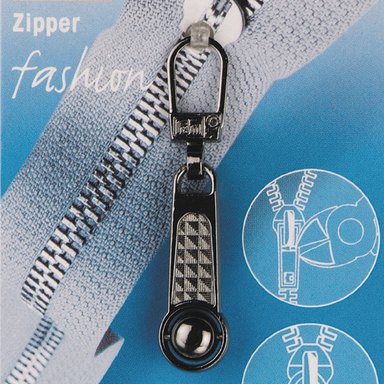 Zip Puller: Ball (steel coloured) from Jaycotts Sewing Supplies