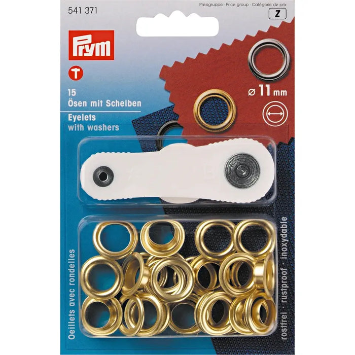 Prym Gold Metal Eyelets, Non-Sew from Jaycotts Sewing Supplies