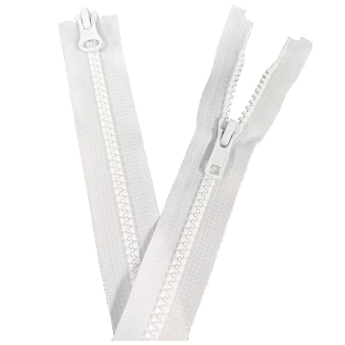 YKK Two Way Open End Zip No.5 | Medium | White from Jaycotts Sewing Supplies