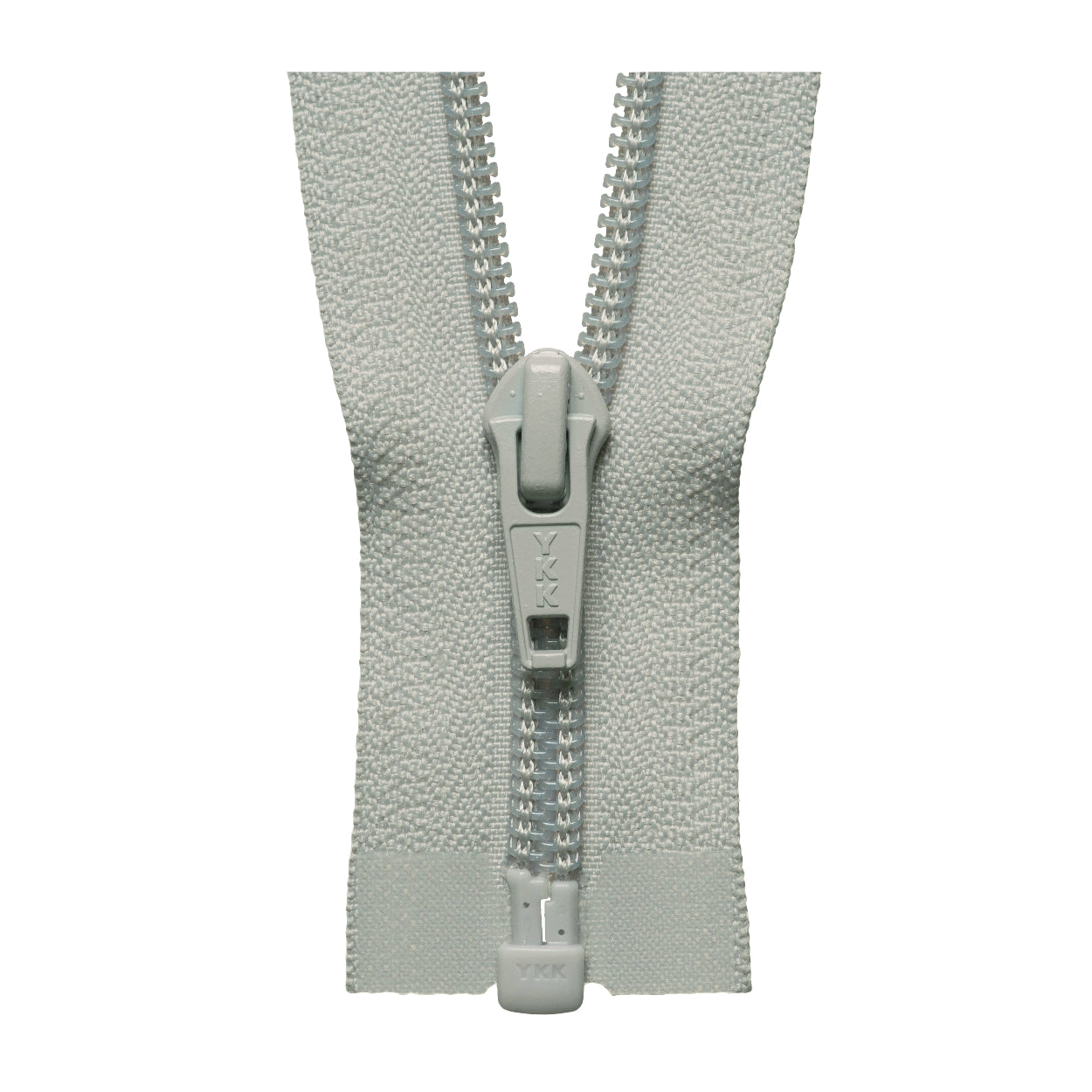 YKK Open End Zip - Medium Nylon | Colour 574 Light Grey from Jaycotts Sewing Supplies