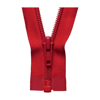 YKK Open End Zip - Medium Nylon | Colour 519 Red from Jaycotts Sewing Supplies