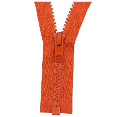 YKK Open End Zip - Medium Plastic | 523 Tangerine from Jaycotts Sewing Supplies
