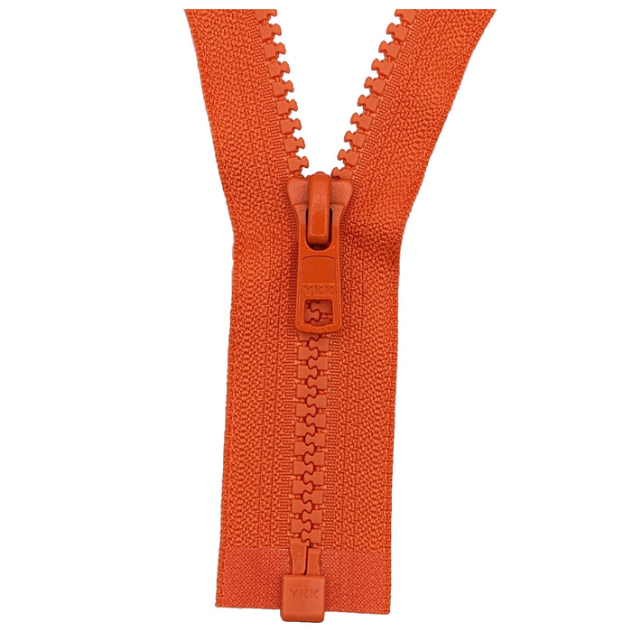 YKK Open End Zip - Medium Plastic | 523 Tangerine from Jaycotts Sewing Supplies