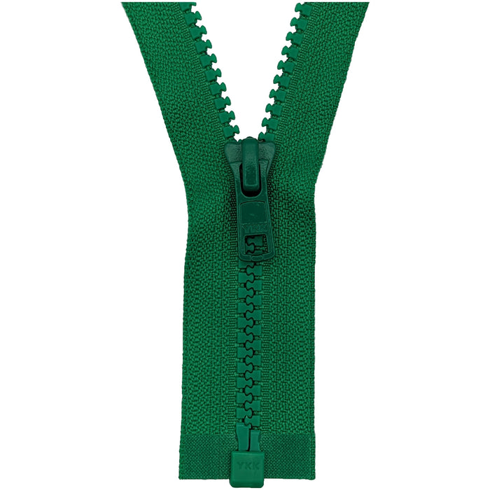 YKK Open End Zip - Medium Plastic | 540 Emerald from Jaycotts Sewing Supplies