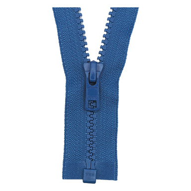 YKK Open End Zip - Medium Plastic | Colour 557 Saxe Blue from Jaycotts Sewing Supplies