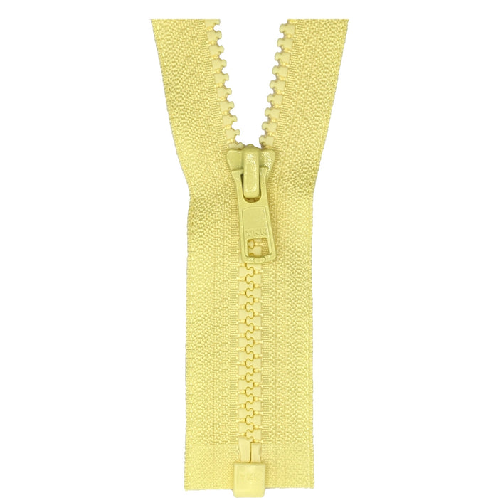 YKK Open End Zip - Medium Plastic | colour 802 Lemon from Jaycotts Sewing Supplies