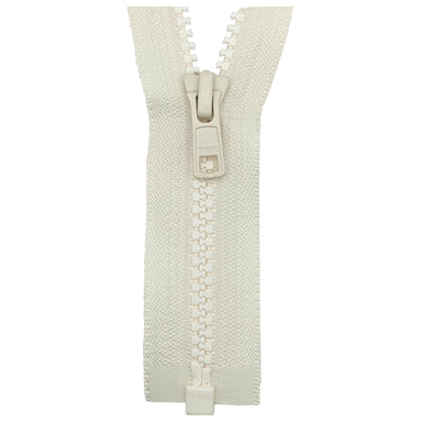 YKK Open End Zip - Medium Plastic | Colour 841 Natural from Jaycotts Sewing Supplies