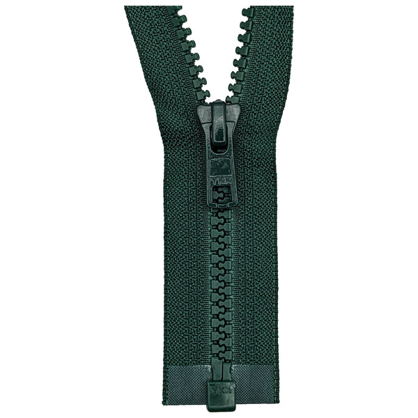 YKK Open End Zip - Medium Plastic | Bottle Green — jaycotts.co.uk