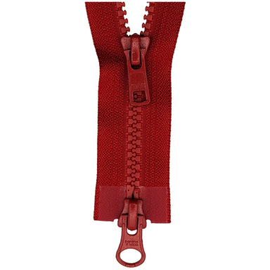 YKK Two Way Open End Zip No.5 | Medium | Red from Jaycotts Sewing Supplies