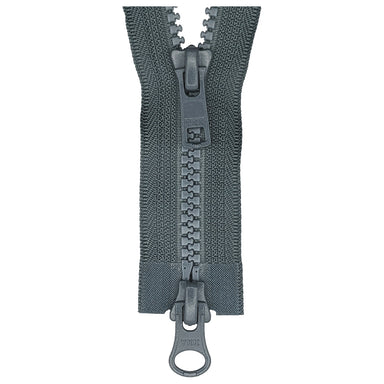 YKK Two Way Open End Zip No.5 | Medium | Mid Grey from Jaycotts Sewing Supplies