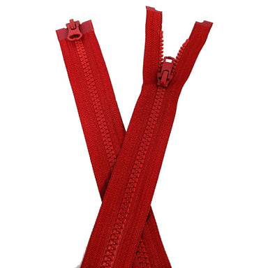 YKK Two Way Open End Zip No.5 | Medium | Red from Jaycotts Sewing Supplies