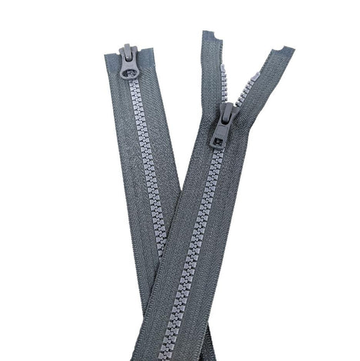 YKK Two Way Open End Zip No.5 | Medium | Mid Grey from Jaycotts Sewing Supplies