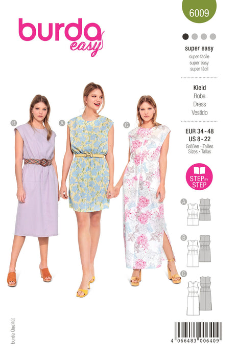 Burda Style Pattern 6009 EASY Dress from Jaycotts Sewing Supplies