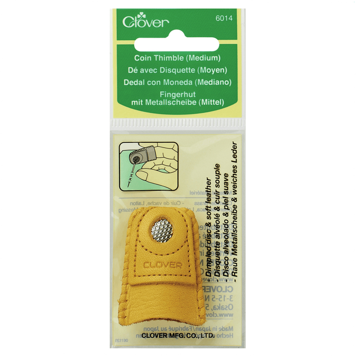 CL6014 Clover Leather Coin Thimble from Jaycotts Sewing Supplies