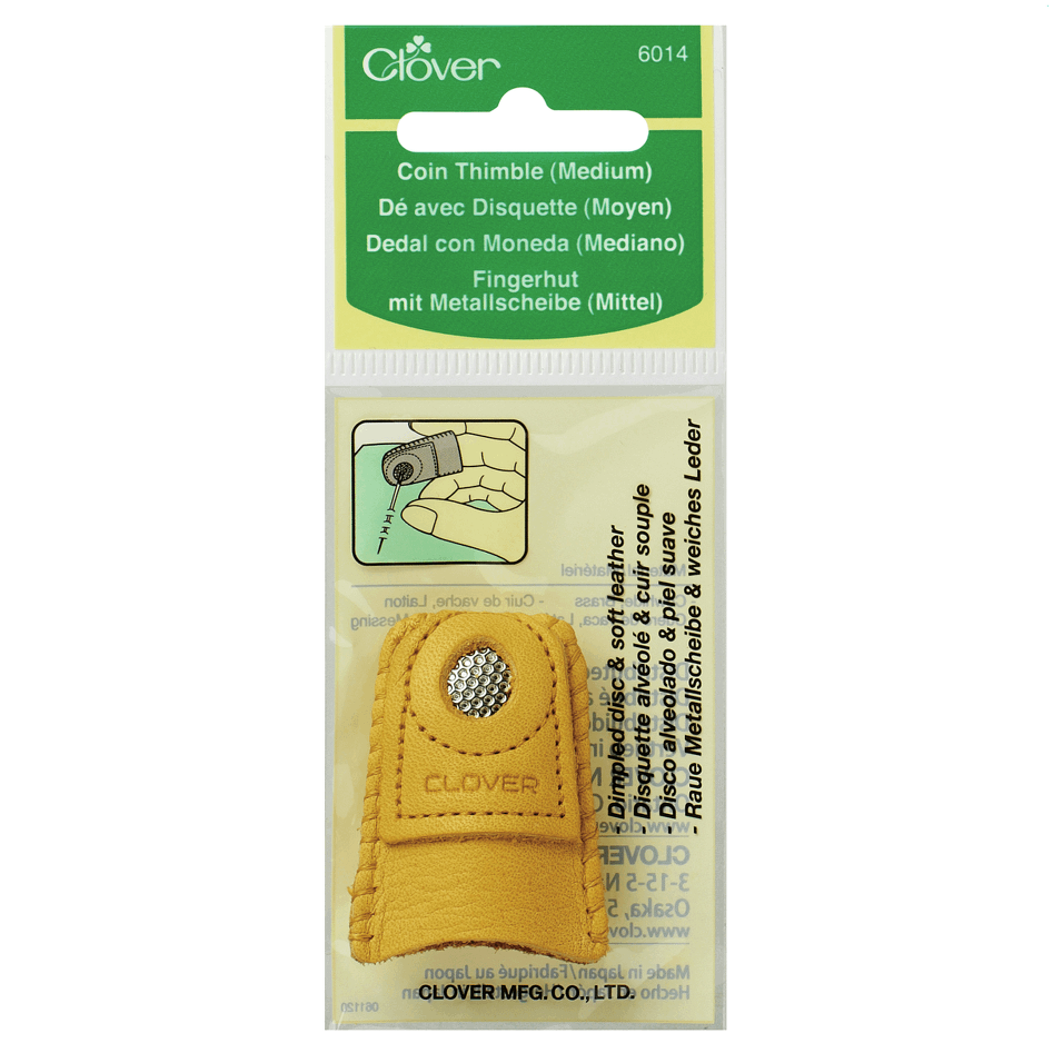 CL6014 Clover Leather Coin Thimble from Jaycotts Sewing Supplies