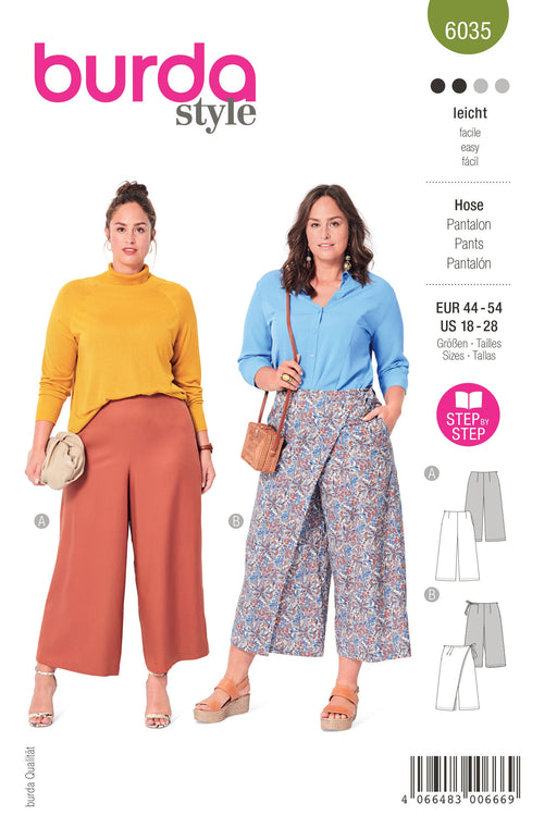 Burda Style Pattern 6035 Plus Trousers from Jaycotts Sewing Supplies