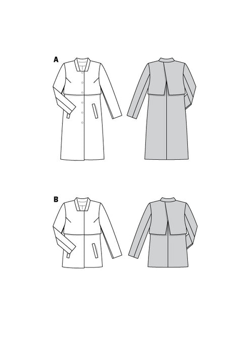 Burda Style Pattern 6041 Ladies Outerwear Coat / Jacket from Jaycotts Sewing Supplies