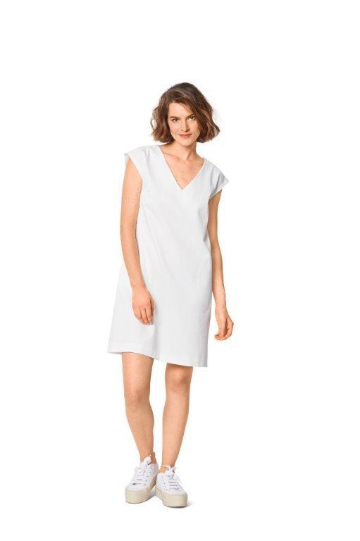 V Neck Lightweight Shift Dresses Burda Style Pattern 6048 Misses