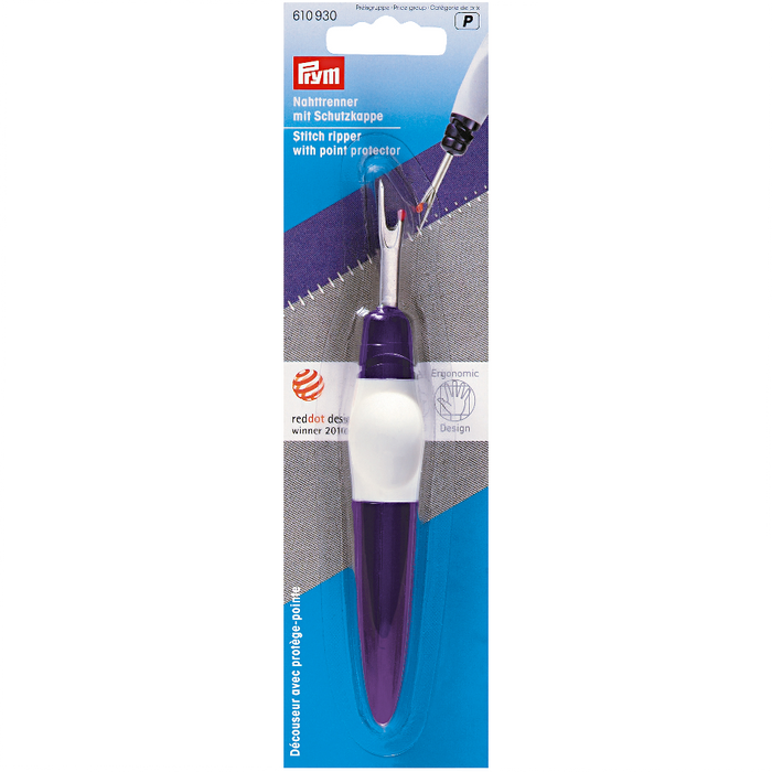 Prym Large Ergonomic, Soft Grip Seam Ripper from Jaycotts Sewing Supplies