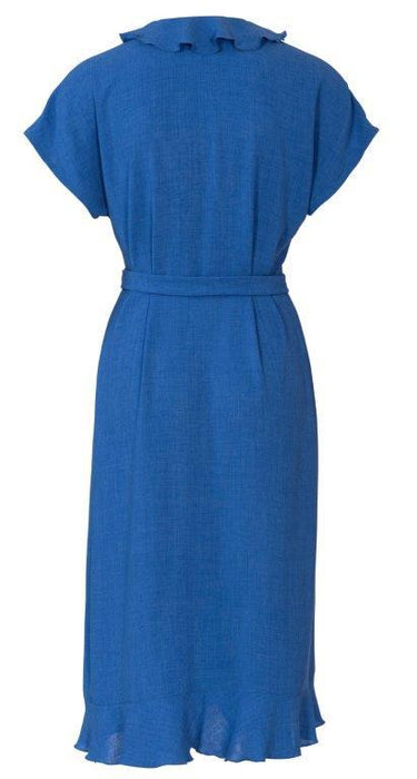 Burda Pattern 6207  Wrap Dress with Tie Bands – 
Hem and Neckline Flounces from Jaycotts Sewing Supplies