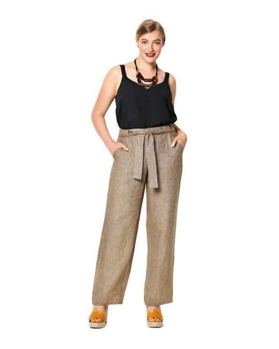 Burda Pattern 6218 Women's Trousers/Pants – Straight Leg – 
Patch Pockets from Jaycotts Sewing Supplies