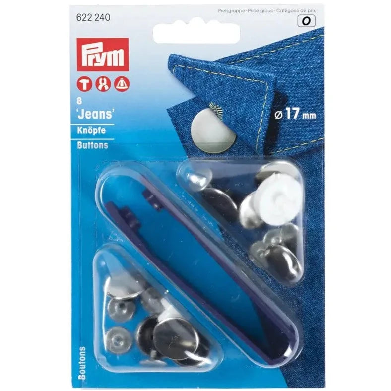 17Mm Jeans Buttons Replacement in Bronze with Pins (10 Sets