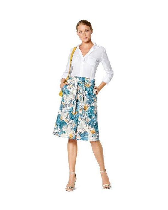 Burda Pattern 6235  Skirt with Yoke – 
Hip Yoke Pockets from Jaycotts Sewing Supplies