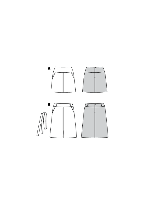 Burda Pattern 6235  Skirt with Yoke – 
Hip Yoke Pockets from Jaycotts Sewing Supplies