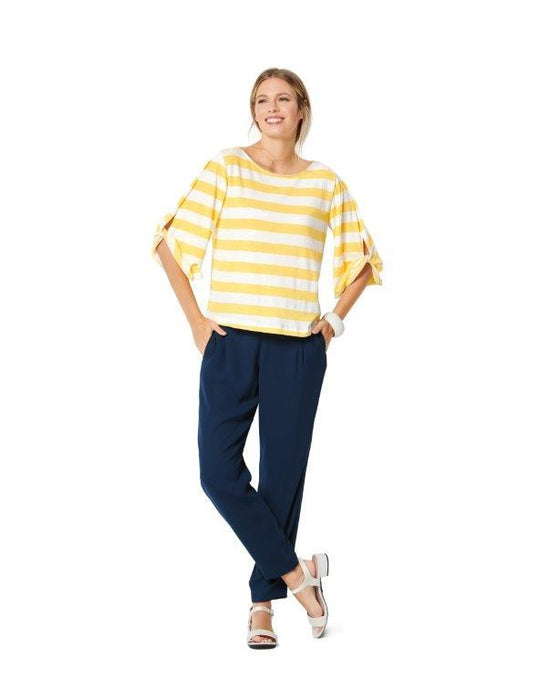 Burda Pattern 6246  Top – Sweatshirt – 
Round Neckline – 
Sleeves with a Twist from Jaycotts Sewing Supplies