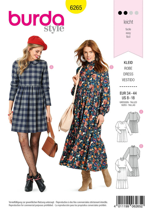 6265 Burda Sewing Pattern |   DRESS from Jaycotts Sewing Supplies