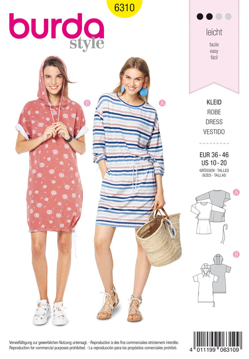 BD6310 Misses' shirt dress sewing pattern from Jaycotts Sewing Supplies