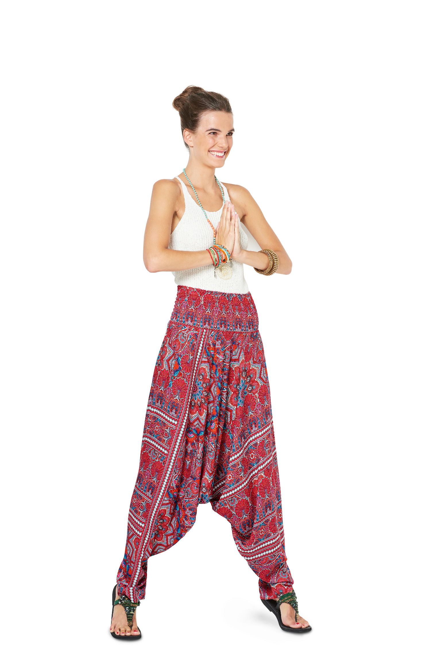Joob Joob Boho Pants for Women - Flowy Loose Harem Hippie Pants - Casual  Yoga Bohemian Joggers Comfy Lounge Pajamas - Green Medium at Amazon Women's  Clothing store