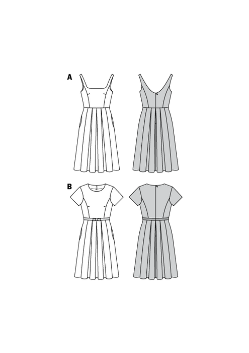 BD6343 Misses' pinafore dress sewing pattern from Jaycotts Sewing Supplies