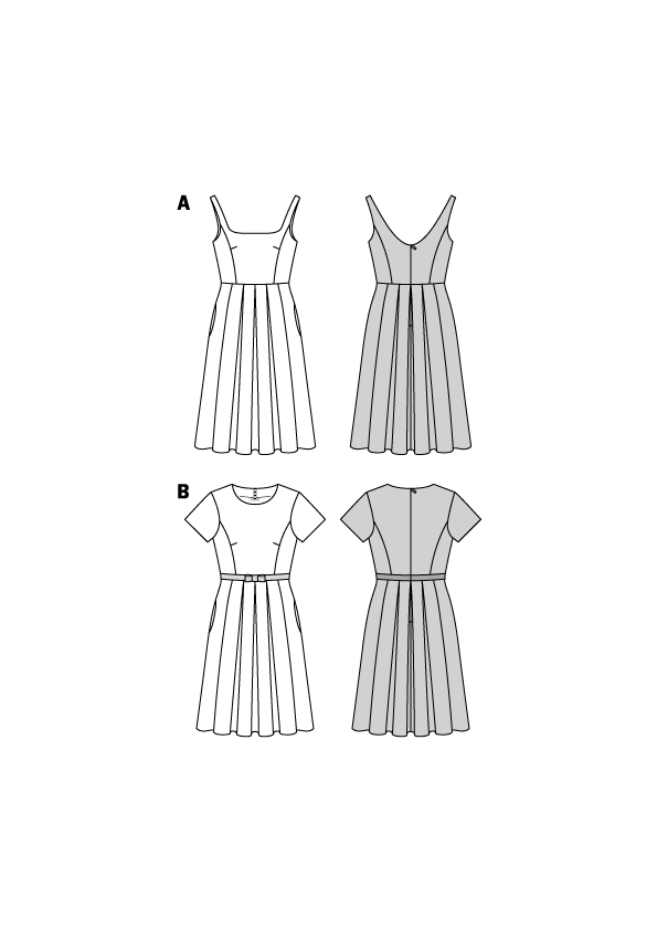 BD6343 Misses' pinafore dress sewing pattern from Jaycotts Sewing Supplies