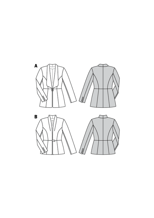 BD6376 Women's Blazers Pattern from Jaycotts Sewing Supplies